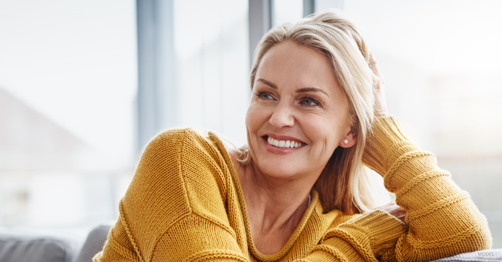 Woman after a natural looking facelift. (Model)